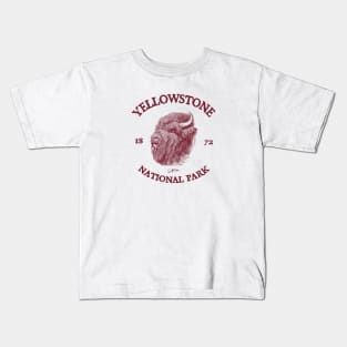 Yellowstone National Park, Tough Old Bison Kids T-Shirt